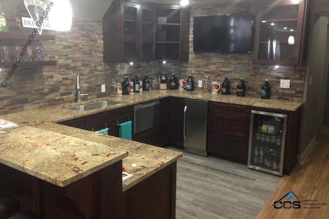 Basement Finishing Bar Themed Man Cave